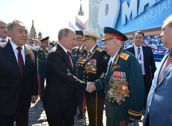 Vladimir Putin and Dmitry Medvedev attend military parade to mark 71st anniversary of Victory in 1941-1945 Great Patriotic War