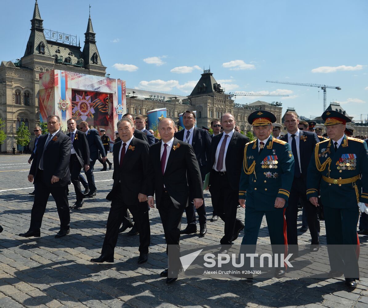 Vladimir Putin and Dmitry Medvedev attend military parade to mark 71st anniversary of Victory in 1941-1945 Great Patriotic War