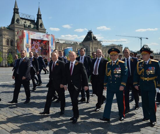 Vladimir Putin and Dmitry Medvedev attend military parade to mark 71st anniversary of Victory in 1941-1945 Great Patriotic War