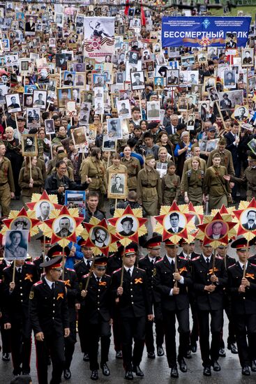 Immortal Regiment march in foreign countries