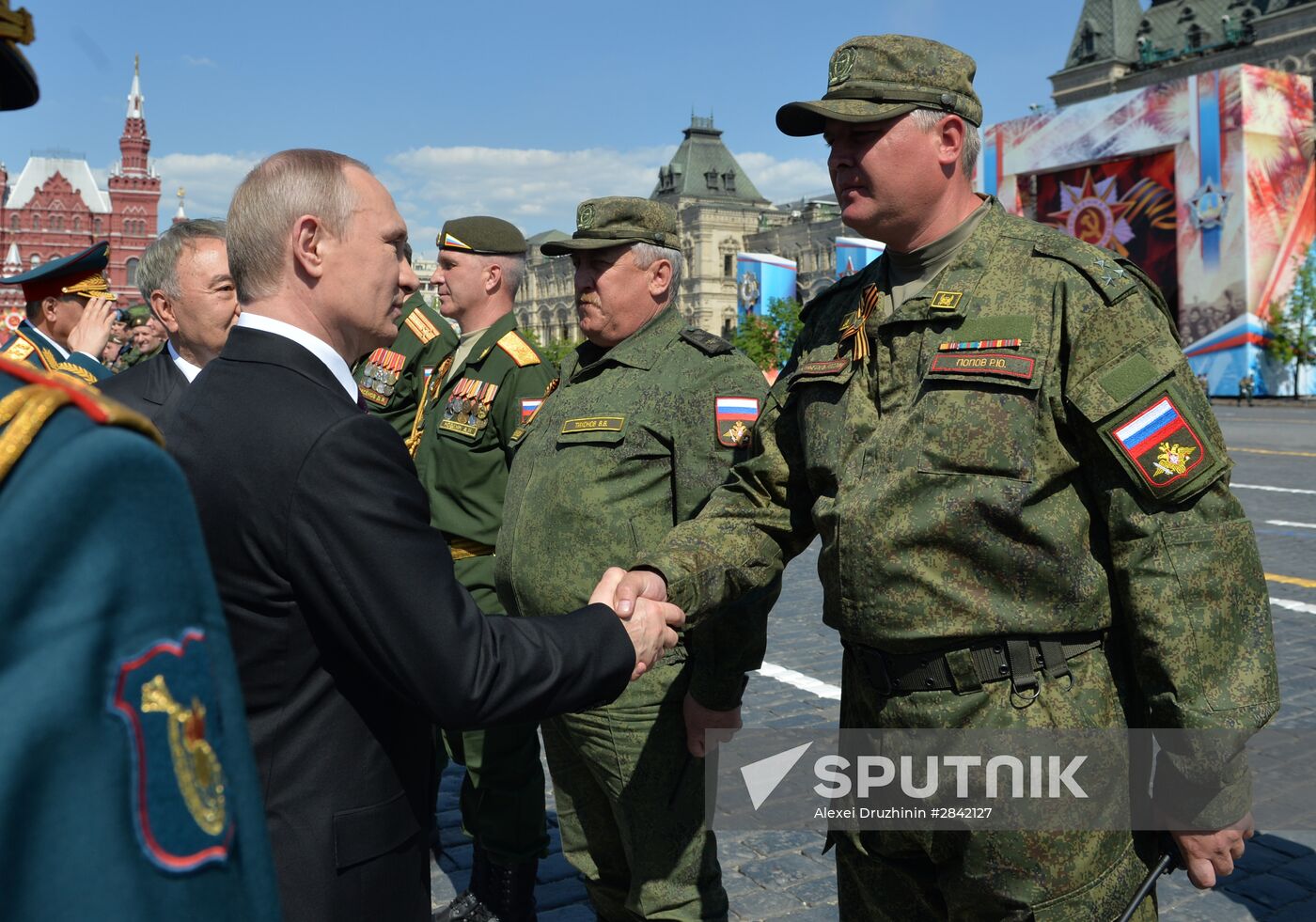 Vladimir Putin and Dmitry Medvedev attend military parade to mark 71st anniversary of Victory in 1941-1945 Great Patriotic War