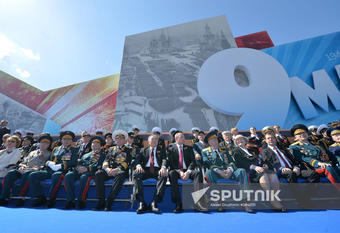 Vladimir Putin and Dmitry Medvedev attend military parade to mark 71st anniversary of Victory in 1941-1945 Great Patriotic War