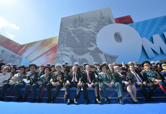 Vladimir Putin and Dmitry Medvedev attend military parade to mark 71st anniversary of Victory in 1941-1945 Great Patriotic War
