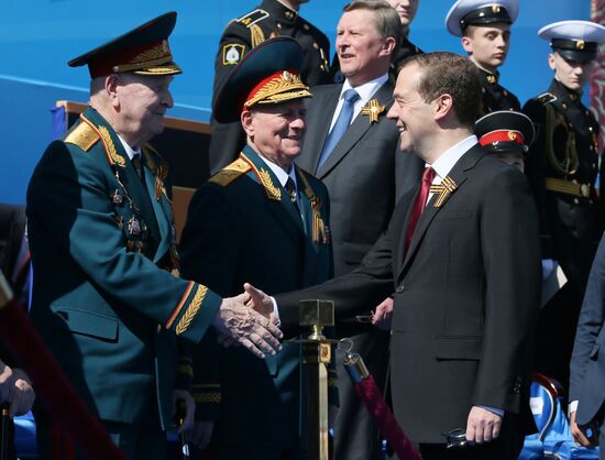 Vladimir Putin and Dmitry Medvedev attend military parade to mark 71st anniversary of Victory in 1941-1945 Great Patriotic War