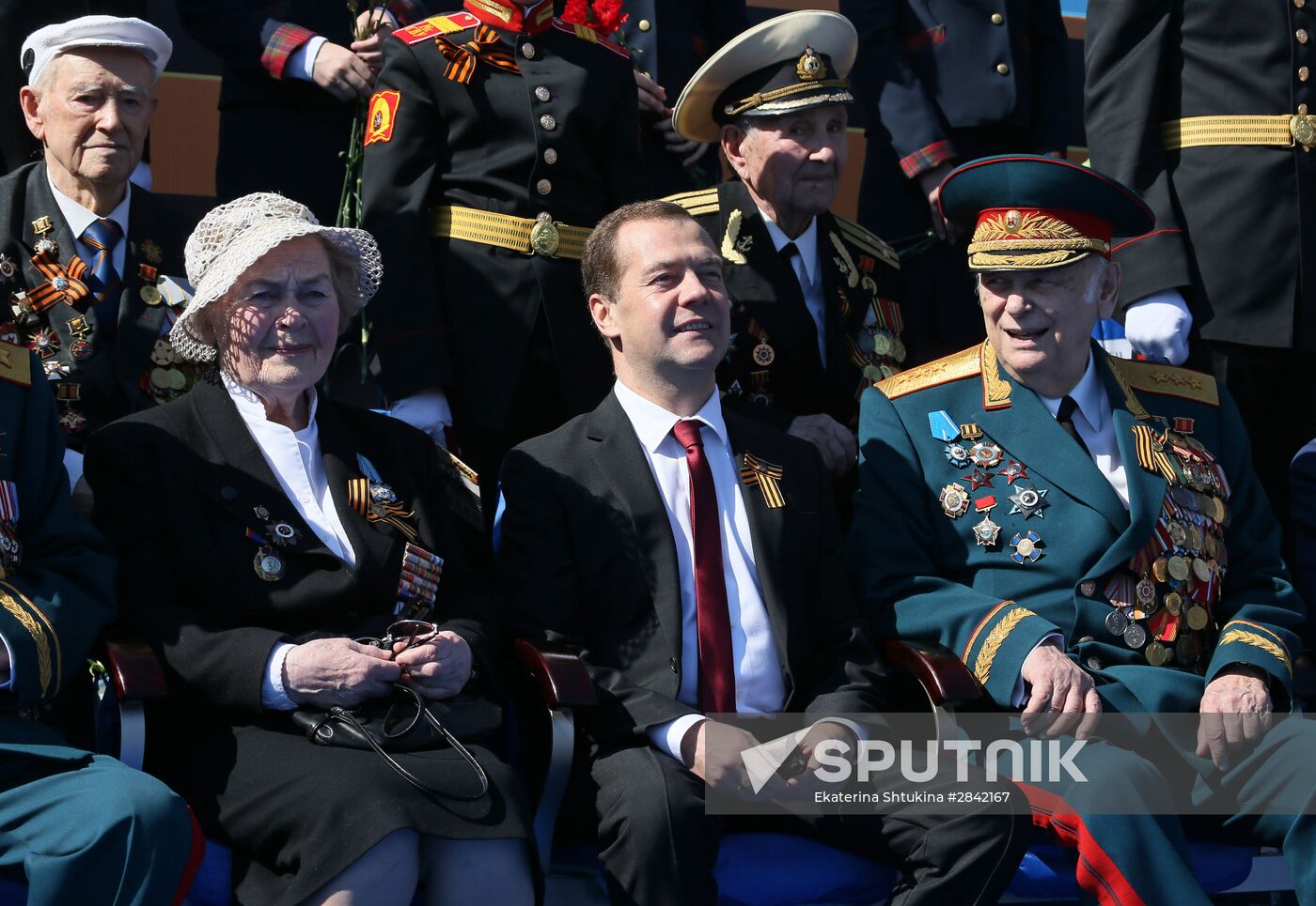 Vladimir Putin and Dmitry Medvedev attend military parade to mark 71st anniversary of Victory in 1941-1945 Great Patriotic War