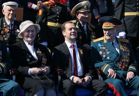 Vladimir Putin and Dmitry Medvedev attend military parade to mark 71st anniversary of Victory in 1941-1945 Great Patriotic War