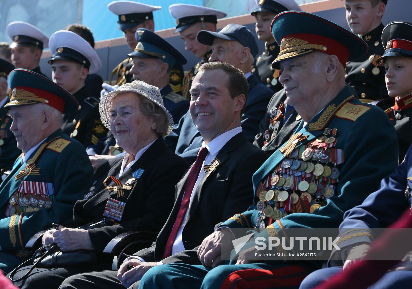 Vladimir Putin and Dmitry Medvedev attend military parade to mark 71st anniversary of Victory in 1941-1945 Great Patriotic War