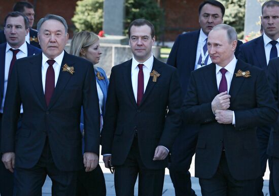 Vladimir Putin and Dmitry Medvedev attend military parade to mark 71st anniversary of Victory in 1941-1945 Great Patriotic War