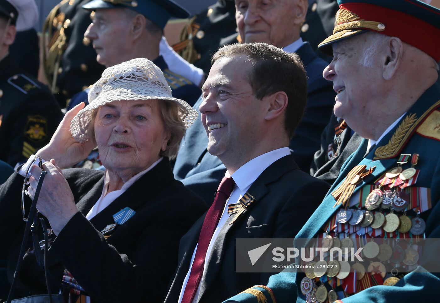 Vladimir Putin and Dmitry Medvedev attend military parade to mark 71st anniversary of Victory in 1941-1945 Great Patriotic War