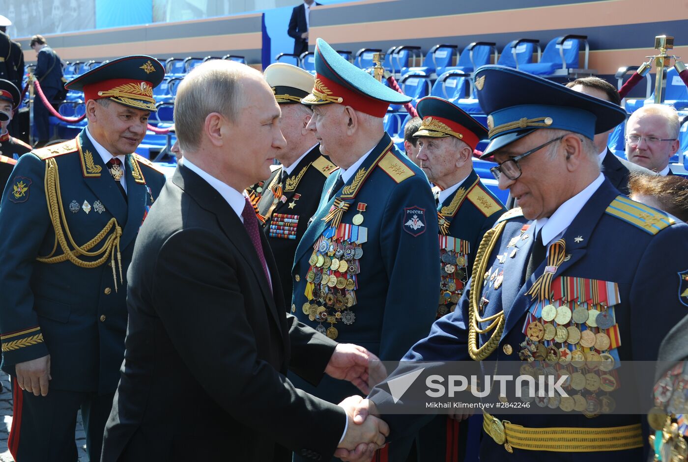 Vladimir Putin and Dmitry Medvedev attend military parade to mark 71st anniversary of Victory in 1941-1945 Great Patriotic War