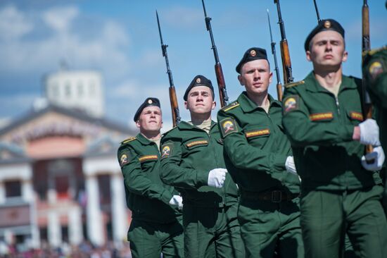 Victory Day Parade in Russian cities