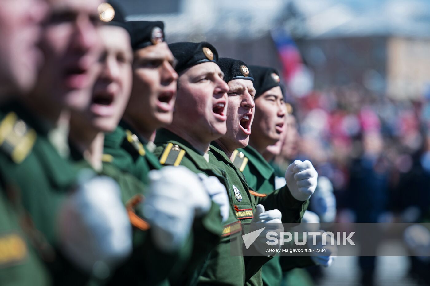 Victory Day Parade in Russian cities