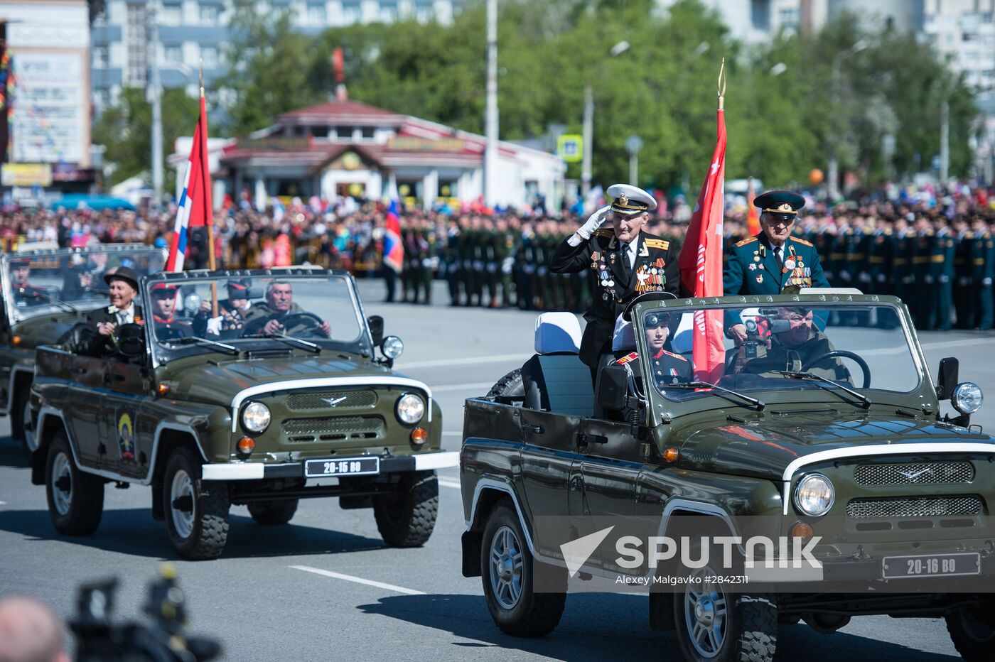 Victory Day Parade in Russian cities