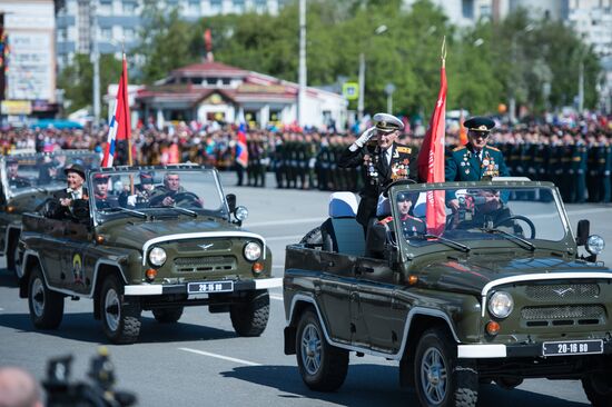 Victory Day Parade in Russian cities
