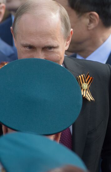Vladimir Putin and Dmitry Medvedev attend military parade to mark 71st anniversary of Victory in 1941-1945 Great Patriotic War