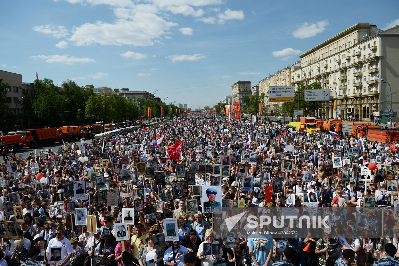 Immortal Regiment march in Moscow