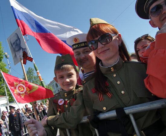 Victory Day Parade in Russian cities
