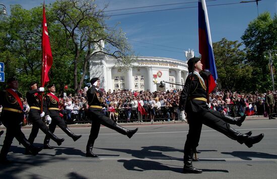 Victory Day Parade in Russian cities