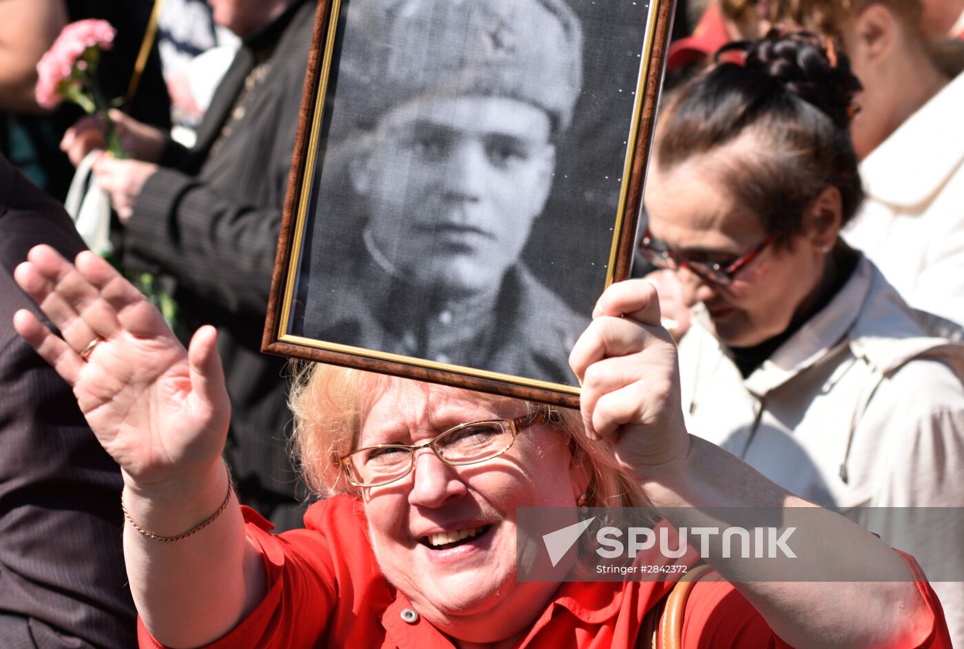 Immortal Regiment march in foreign countries