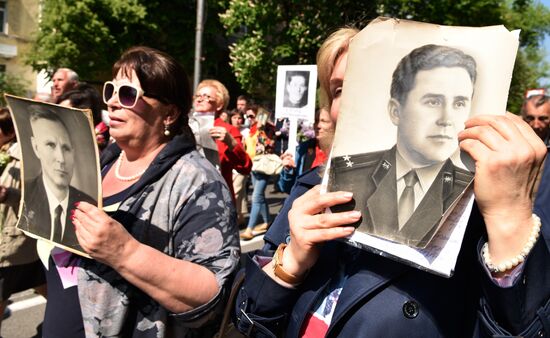 Immortal Regiment march in foreign countries