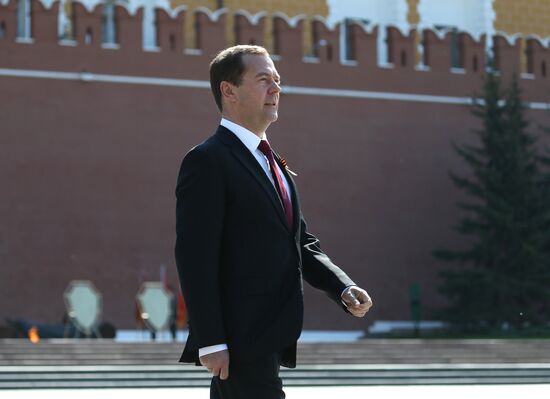 Vladimir Putin and Dmitry Medvedev attend military parade to mark 71st anniversary of Victory in 1941-1945 Great Patriotic War