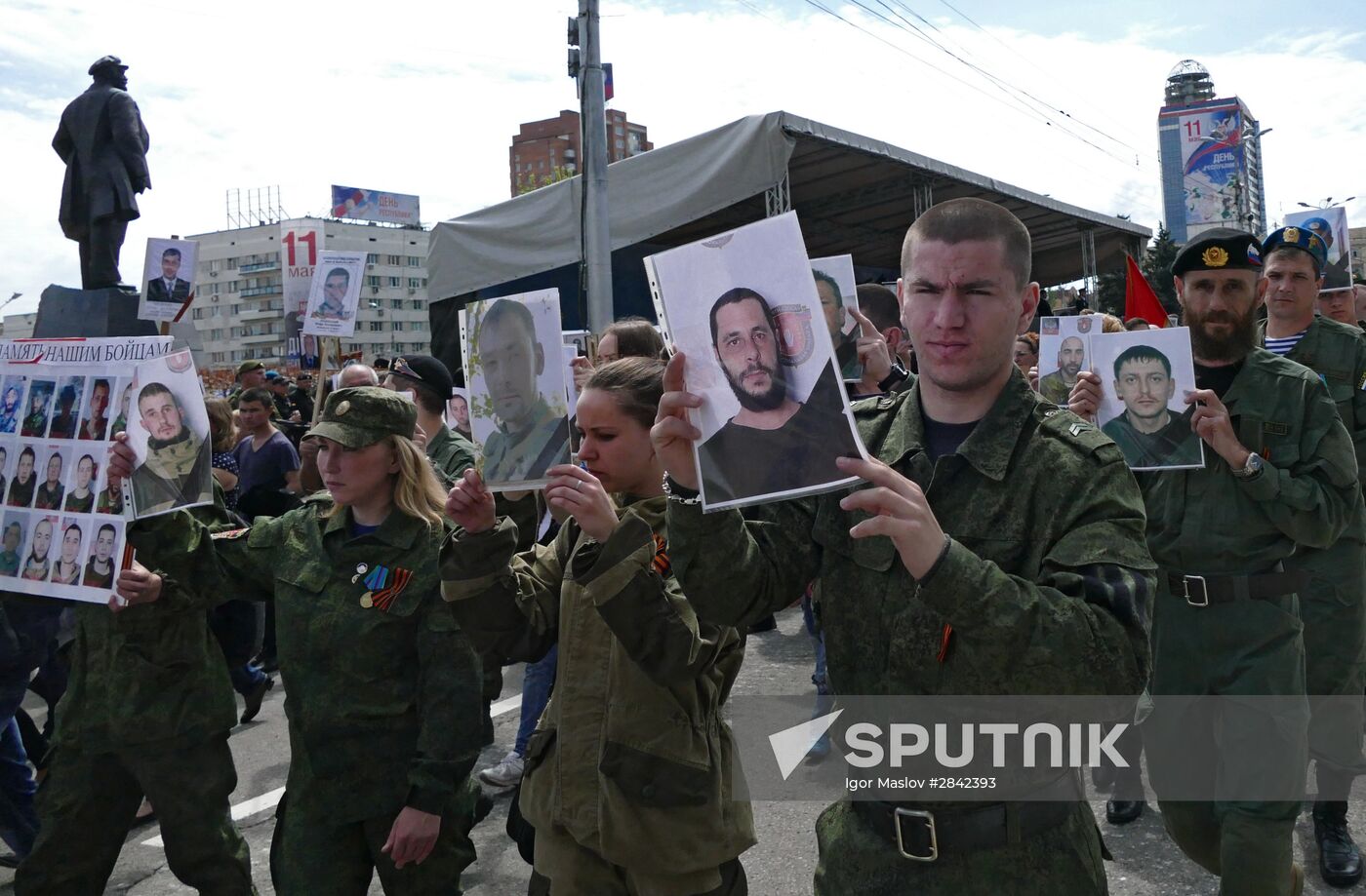 Immortal Regiment march in foreign countries
