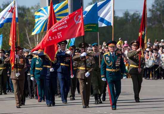 Victory Day Parade in Russian cities
