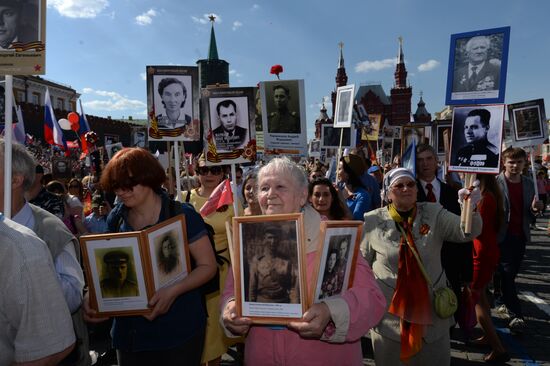 Immortal Regiment march in Moscow