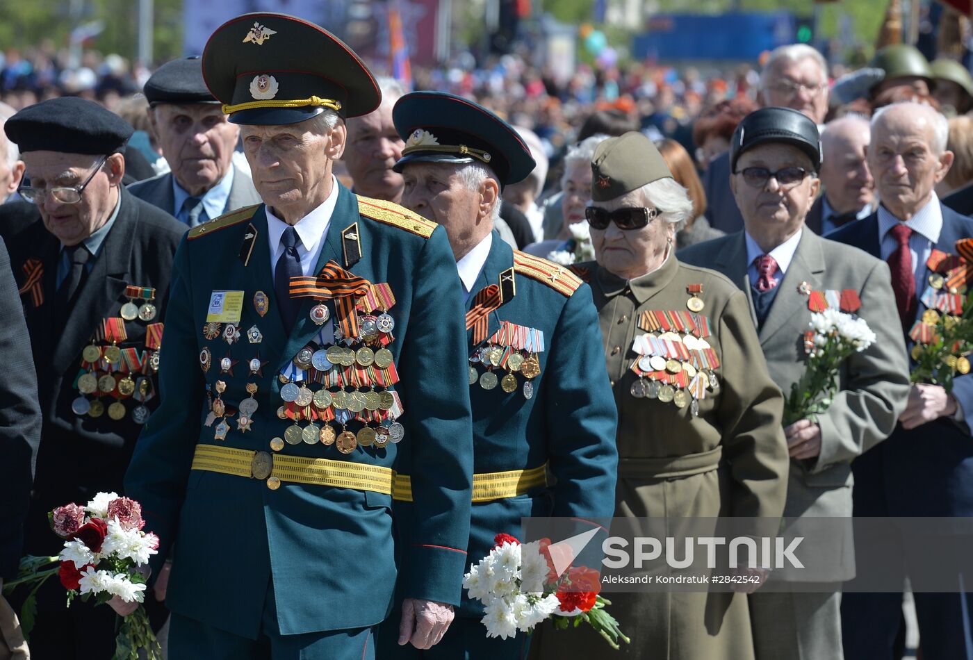 Victory Day Parade in Russian cities
