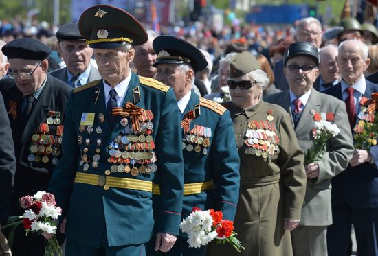 Victory Day Parade in Russian cities