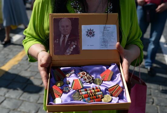 Immortal Regiment march in Moscow