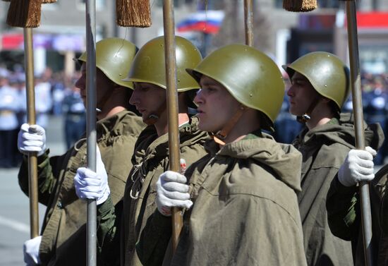 Victory Day Parade in Russian cities