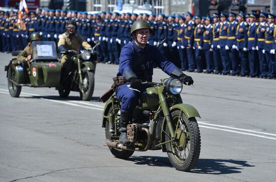 Victory Day Parade in Russian cities