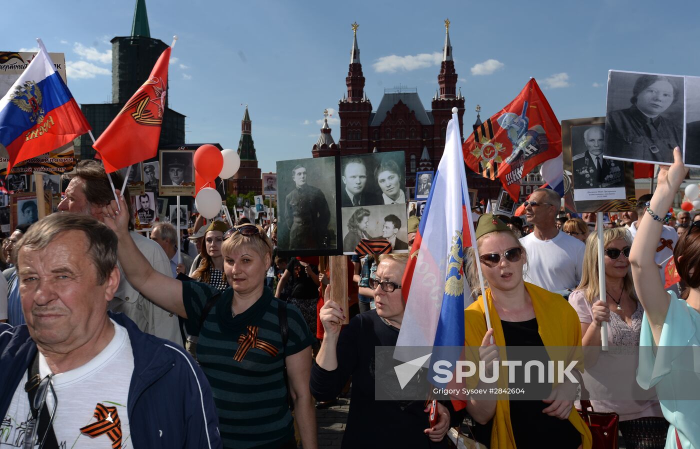 Immortal Regiment march in Moscow