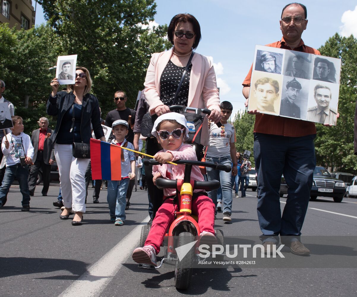 Immortal Regiment march in foreign countries