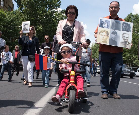 Immortal Regiment march in foreign countries