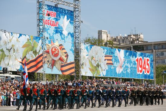 Victory Day Parade in Russian cities