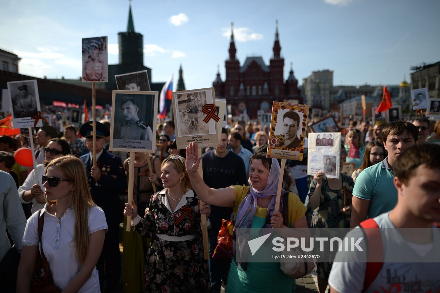 Immortal Regiment march in Moscow