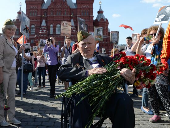 Immortal Regiment march in Moscow