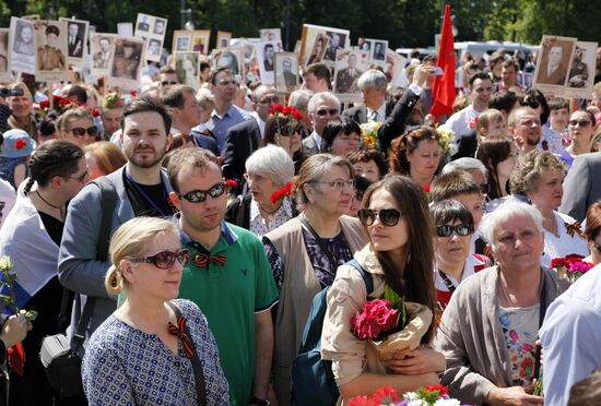 Immortal Regiment march in foreign countries