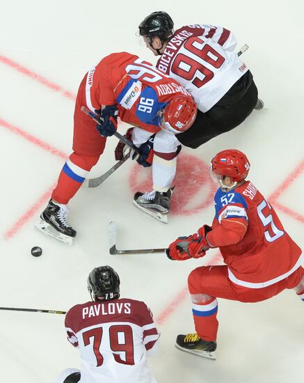 2016 IIHF World Championship. Latvia vs. Russia