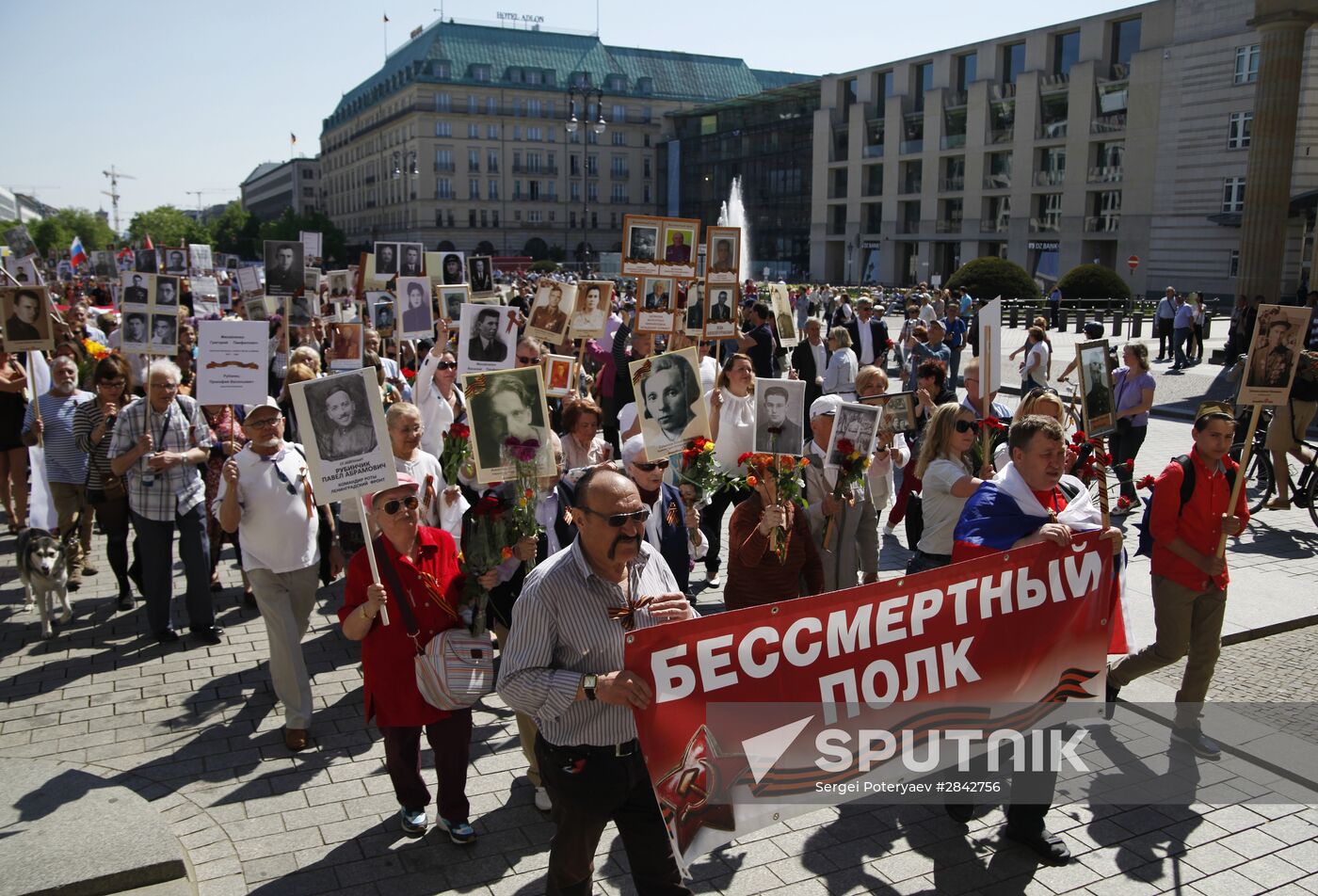 Immortal Regiment march in foreign countries