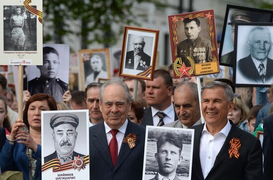 Immortal Regiment march in Russian cities