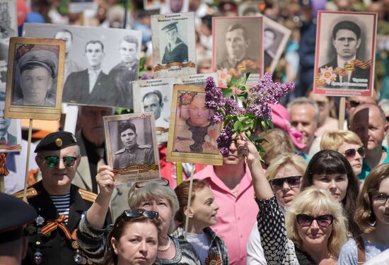Victory Day Parade in Russian cities