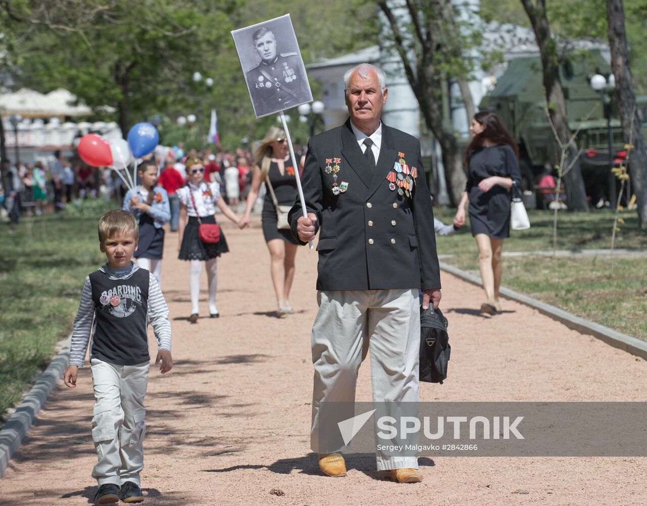 Victory Day Parade in Russian cities