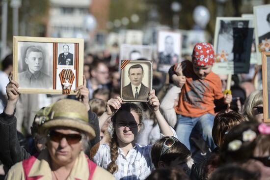 Immortal Regiment march in foreign countries