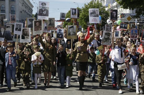 Immortal Regiment march in Russian cities