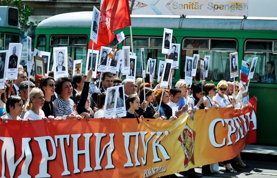 Immortal Regiment march in foreign countries