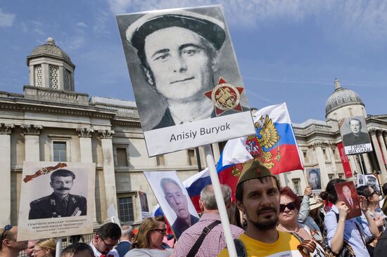 Immortal Regiment march in foreign countries