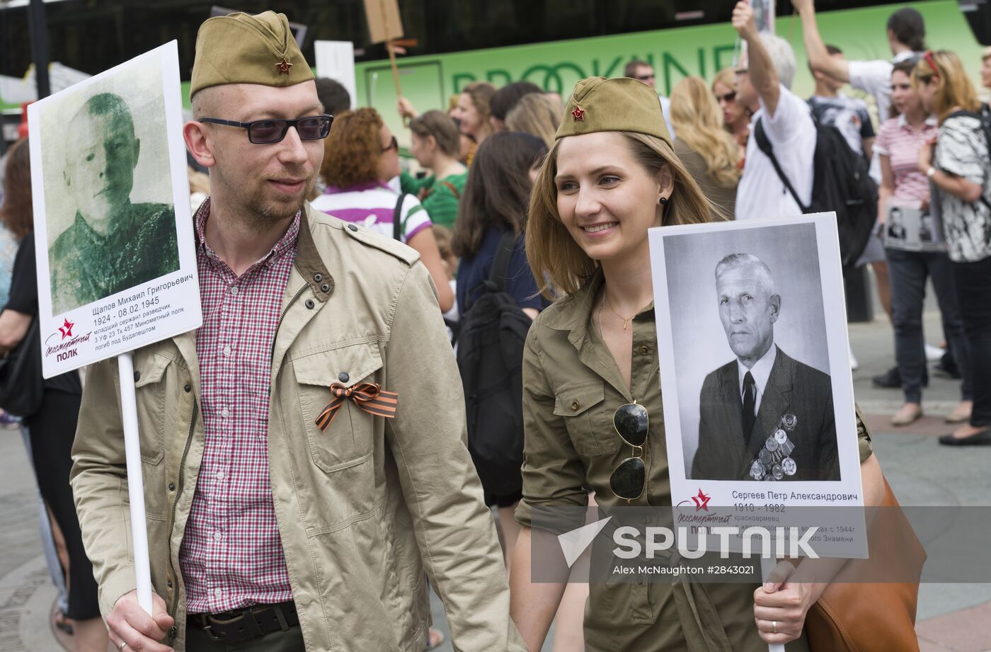 Immortal Regiment march in foreign countries